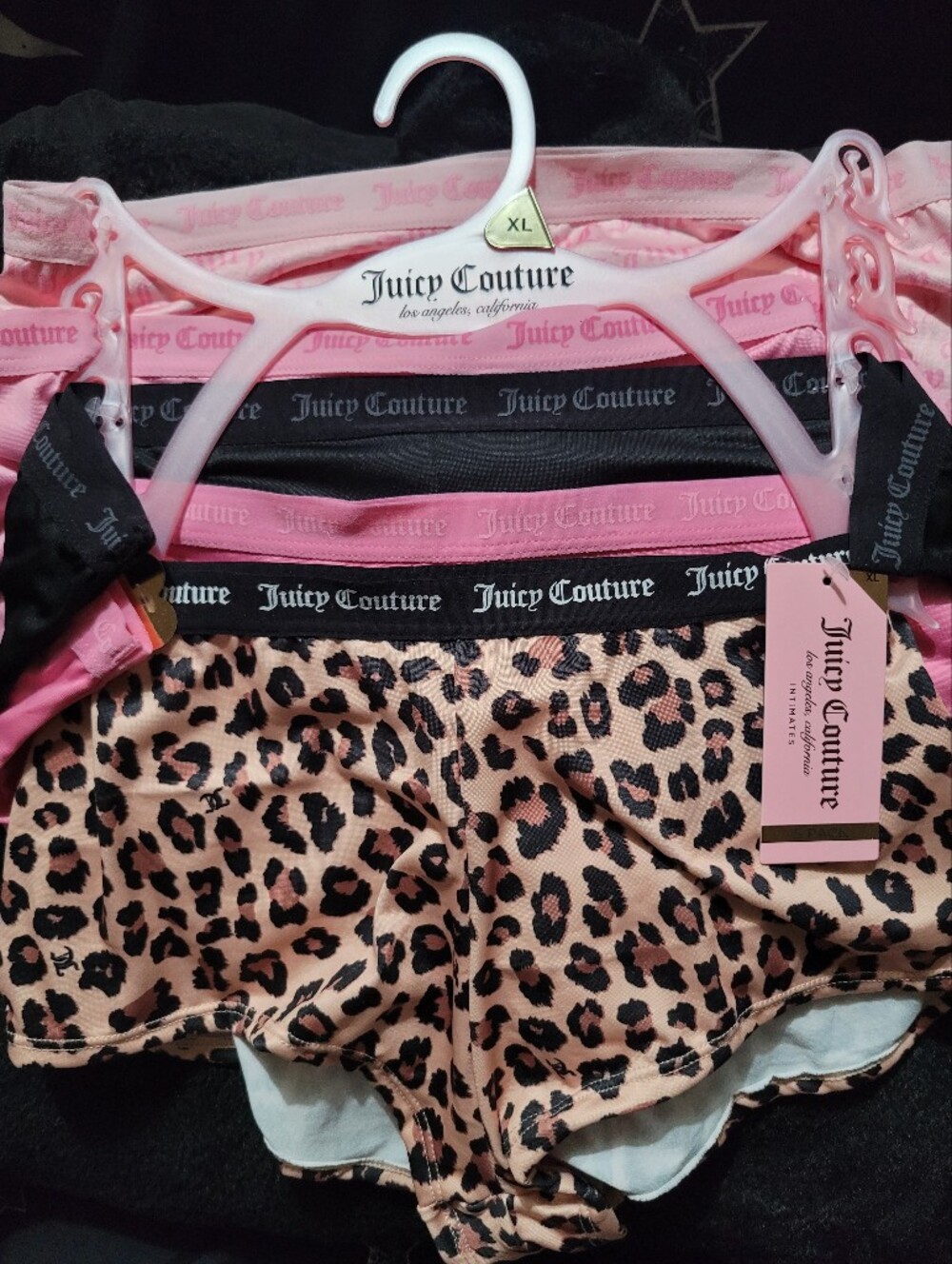 One Juicy Couture Pink, Black Or Leopard Print Panty